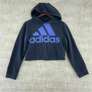Adidas Pullover Crop Hoodie Long Sleeve Sweatshirt Women's S 8200/13 b